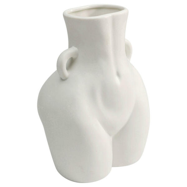 Bild 1 von Kare-Design Vase, Weiß, Keramik, 16x21x12 cm, zum Stellen, Dekoration, Vasen, Keramikvasen