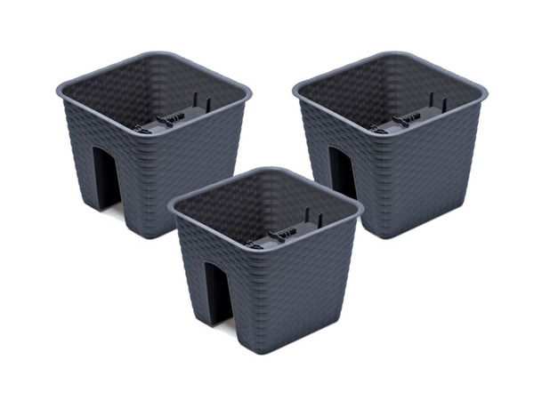 Bild 3 von Prosperplast Geländertopf »Ratolla Railing«, im praktischen 3er Set, in Rattanoptik