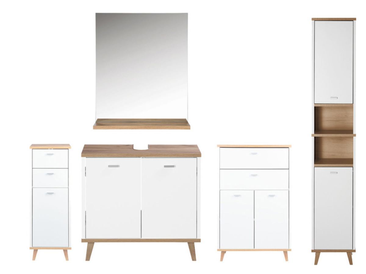 Bild 1 von LIVARNO home Badmöbel-Set »Corfu«, weiß (5-teilig)