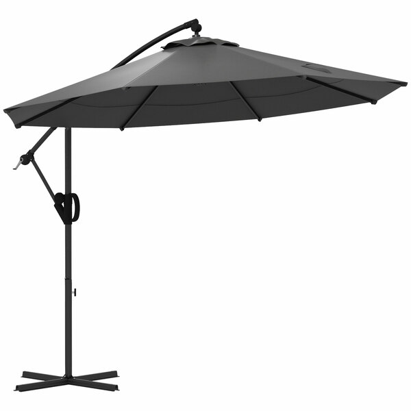 Ersatz-Baldachin Für Terrassenschirm 3,4 M - 8 Rippen, Schwarz, Sunbrella-Stoff