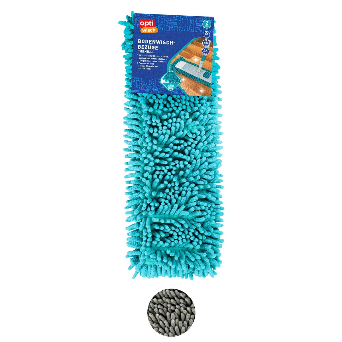 Bild 1 von OPTIWISCH Mikrofaser Bodenwischbezüge Chenille, 2er-Packung