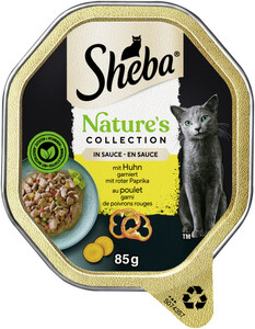 Sheba Nature's Collection in Sauce mit Huhn garniert mit roter Paprika 85G