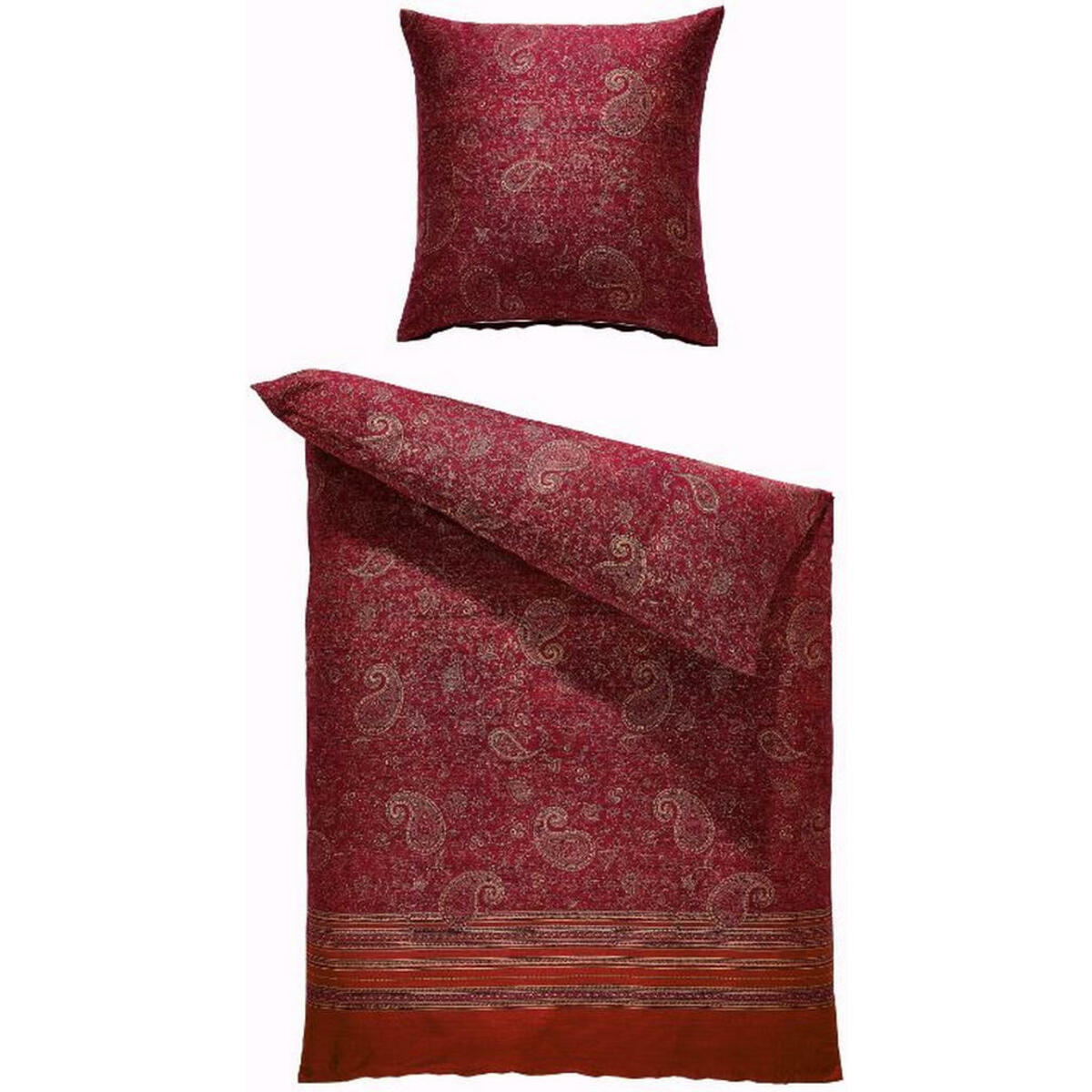 Bild 1 von Bassetti Wendebettwäsche Moumbay R1, Rot, Terracotta, Textil, Paisley, 155x220 cm, Textiles Vertrauen - Oeko-Tex®, pflegeleicht, bügelleicht, Schlaftextilien, Bettwäsche, Bettwäsche, Wendebettw