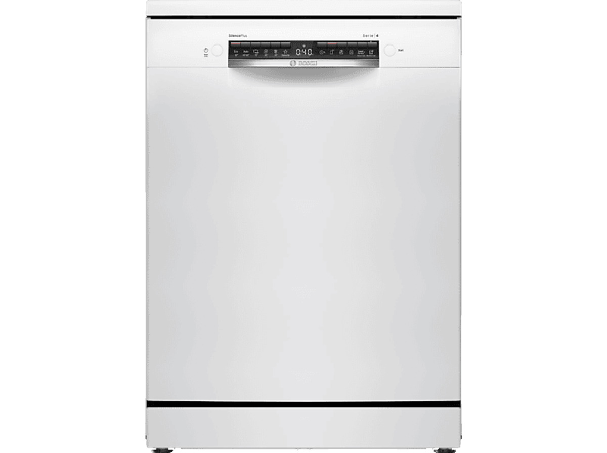 Bild 1 von BOSCH SMS4EMW24E Serie 4 Geschirrspüler (Freistehend mit Unterbaumöglichkeit, 600 mm breit, 42 dB (A), B), Weiß
