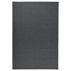 MORUM
              
                Teppich flach gewebt, drinnen/drau, drinnen/draußen dunkelgrau, 200x300 cm