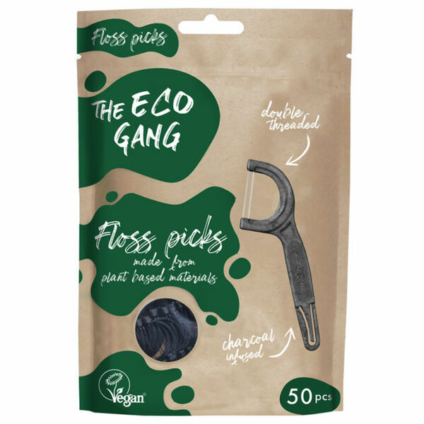 Bild 1 von The Eco Gang Zahnseide-Sticks Holzkohle, 50er Pack