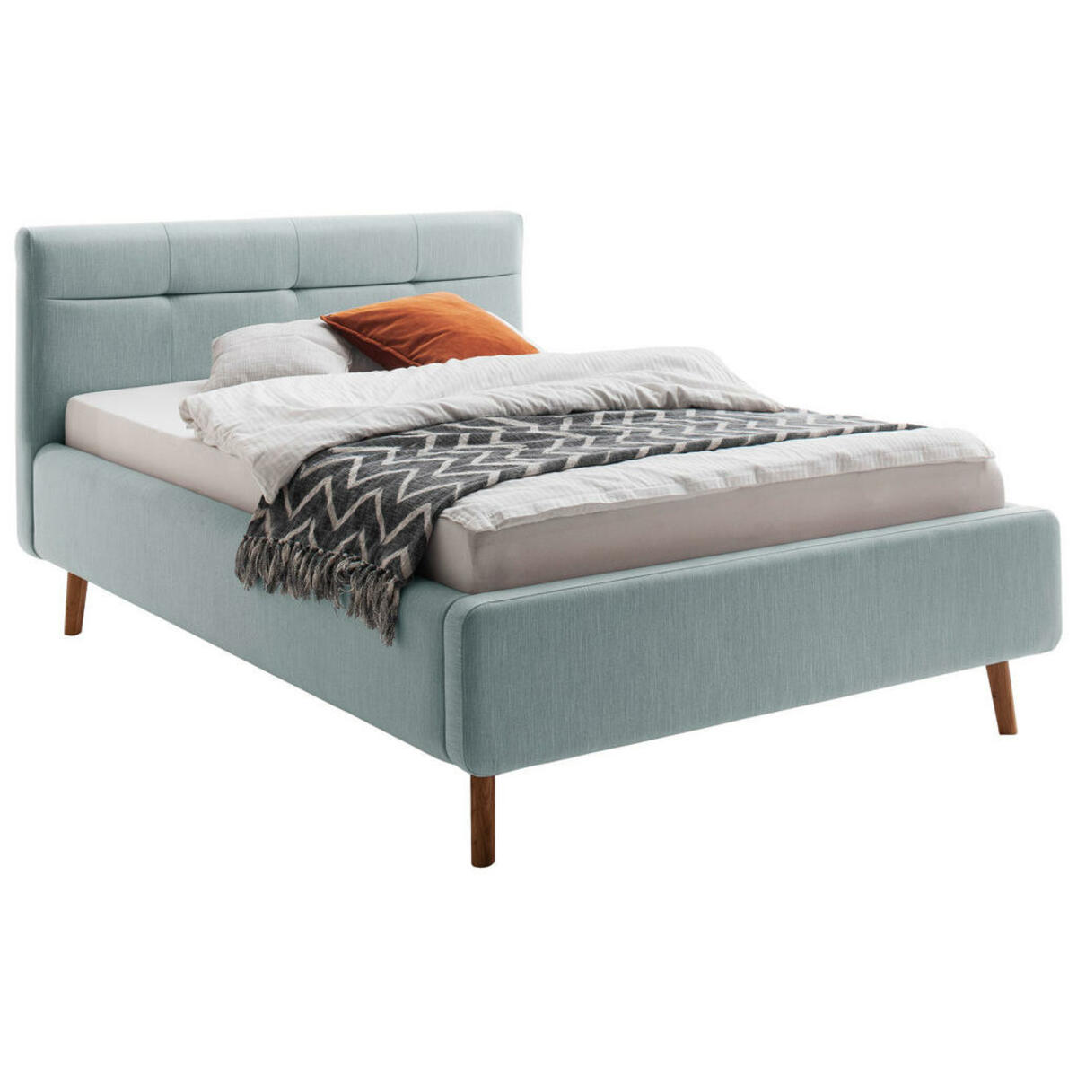 Bild 1 von Boxxx Polsterbett, Blau, Holz, Birke, Buche,Esche, massiv, 140x200 cm, Reach, Bettkasten, Lattenrosthöhe individuell einstellbar, Stoffauswahl, in verschiedenen Größen erhältlich,individuelle Lie