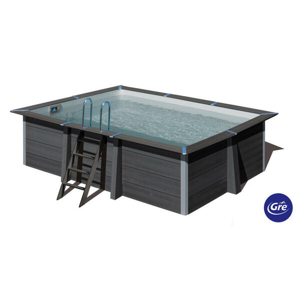 Bild 1 von Gre Pool-Set 2024, Grau, Holzwerkstoff, 326x96x326 cm, Freizeit, Pools und Wasserspaß, Pools, Aufstellpools