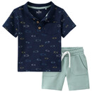 Bild 1 von Baby Poloshirt und Shorts im Set DUNKELBLAU / MINT