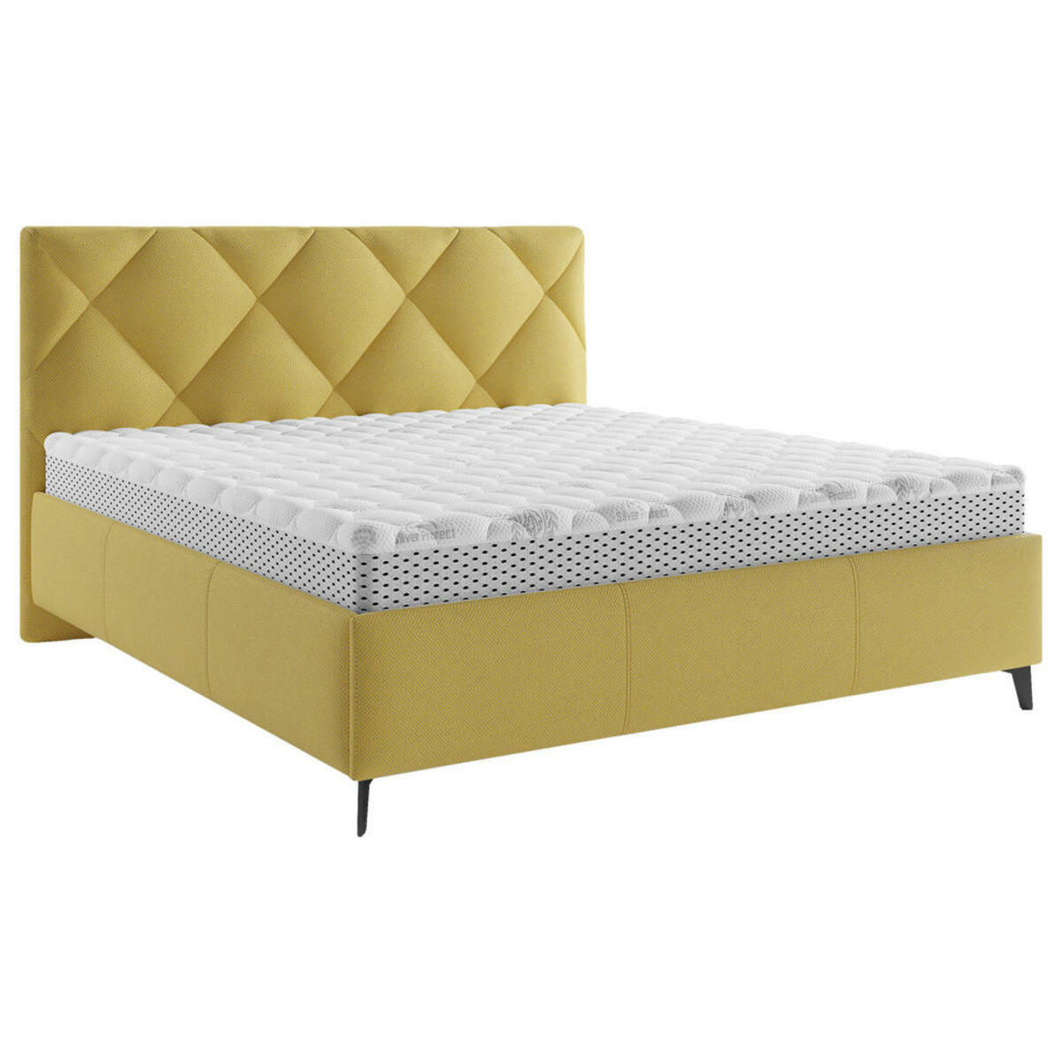 Bild 1 von Boxxx Polsterbett, Senfgelb, Holz, Metall, Buche, 160x200 cm, Bettkasten, gepolstertes Kopfteil, Stoffauswahl, in verschiedenen Größen erhältlich,alternative erhältlich, Schlafzimmer, Betten, Pol