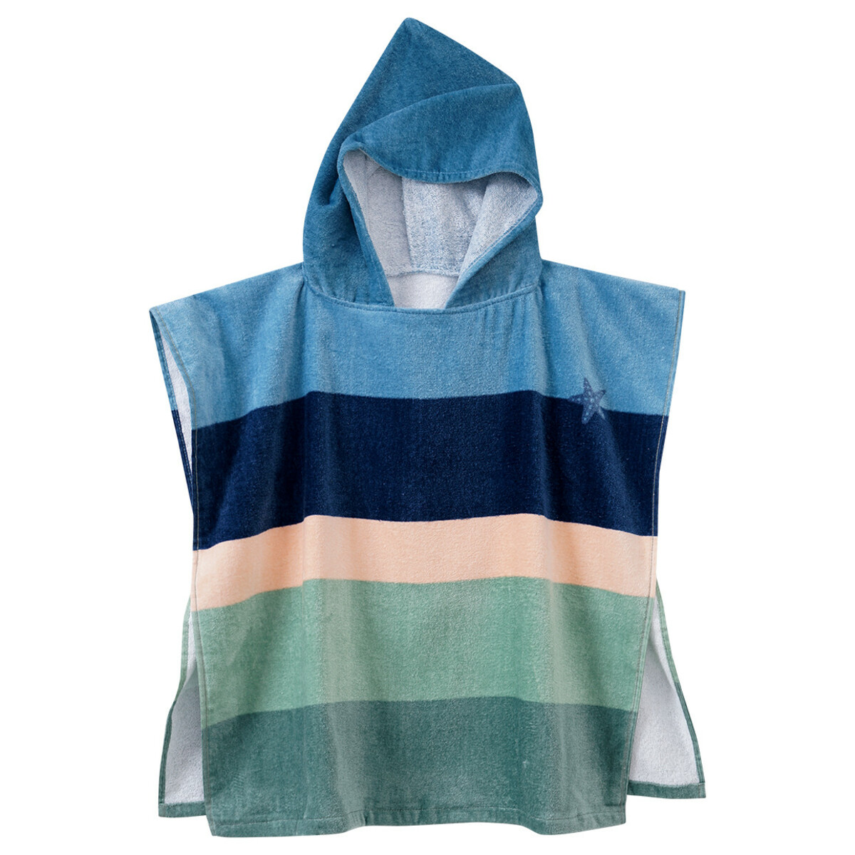 Bild 1 von Badeponcho mit Kapuze HELLBLAU / DUNKELBLAU / GRÜN