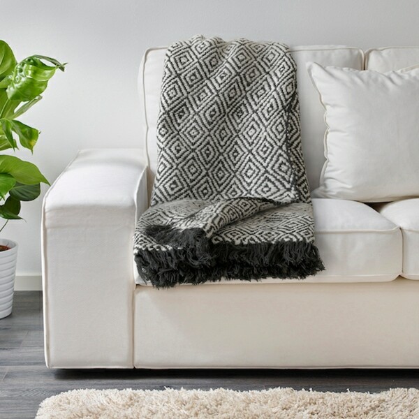 Bild 2 von DAGFRID Plaid, dunkelgrau/elfenbeinweiß