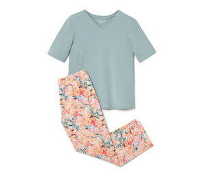 Pyjama, Hose mit Blumen-Alloverprint