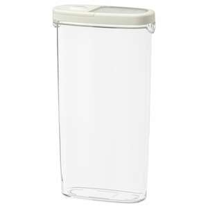 IKEA 365+
              
                Vorratsbehälter mit Deckel, transparent, weiß, 2.3 l