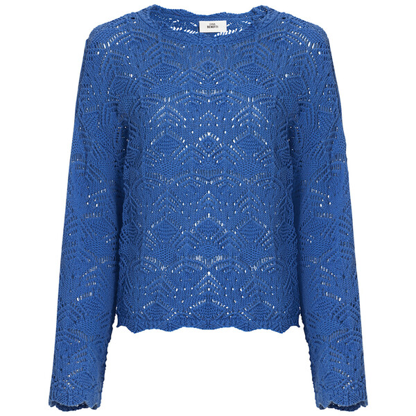 Bild 1 von Damen Strickpullover mit Ajour-Muster BLAU