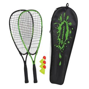 Speed-Badminton-Set 2 Schläger und 3 Federbälle