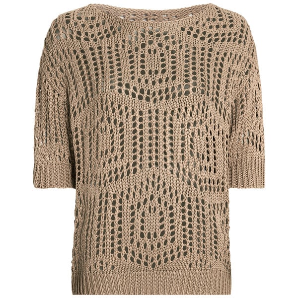 Bild 1 von Damen Strickpullover mit Lochmuster BEIGE