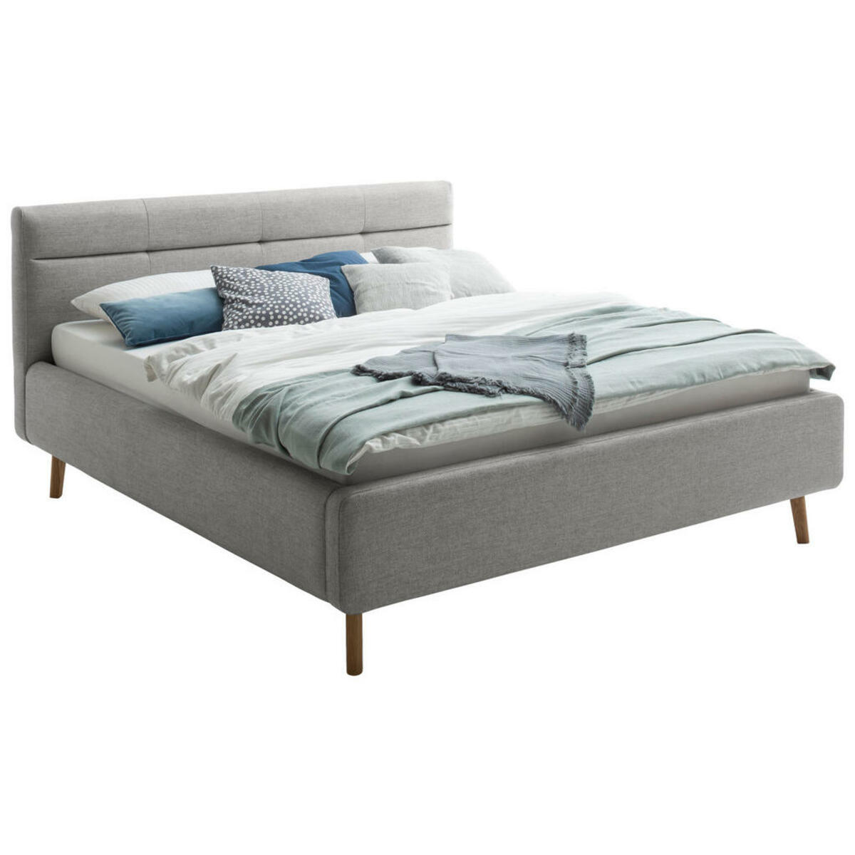 Bild 1 von Boxxx Polsterbett, Grau, Holz, Birke, Buche,Esche, massiv, 160x200 cm, Reach, Bettkasten, Lattenrosthöhe individuell einstellbar, Stoffauswahl, in verschiedenen Größen erhältlich,individuelle Lie