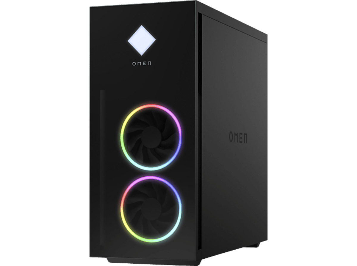 Bild 1 von HP OMEN GT21-1301ng, Gaming PC mit AMD Ryzen™ 7 7800X3D Prozessor, 32 GB RAM, 1 TB SSD, NVIDIA, GeForce RTX™ 4070 GDDR6X Grafikspeicher, Windows 11 Home (64 Bit), Schwarz