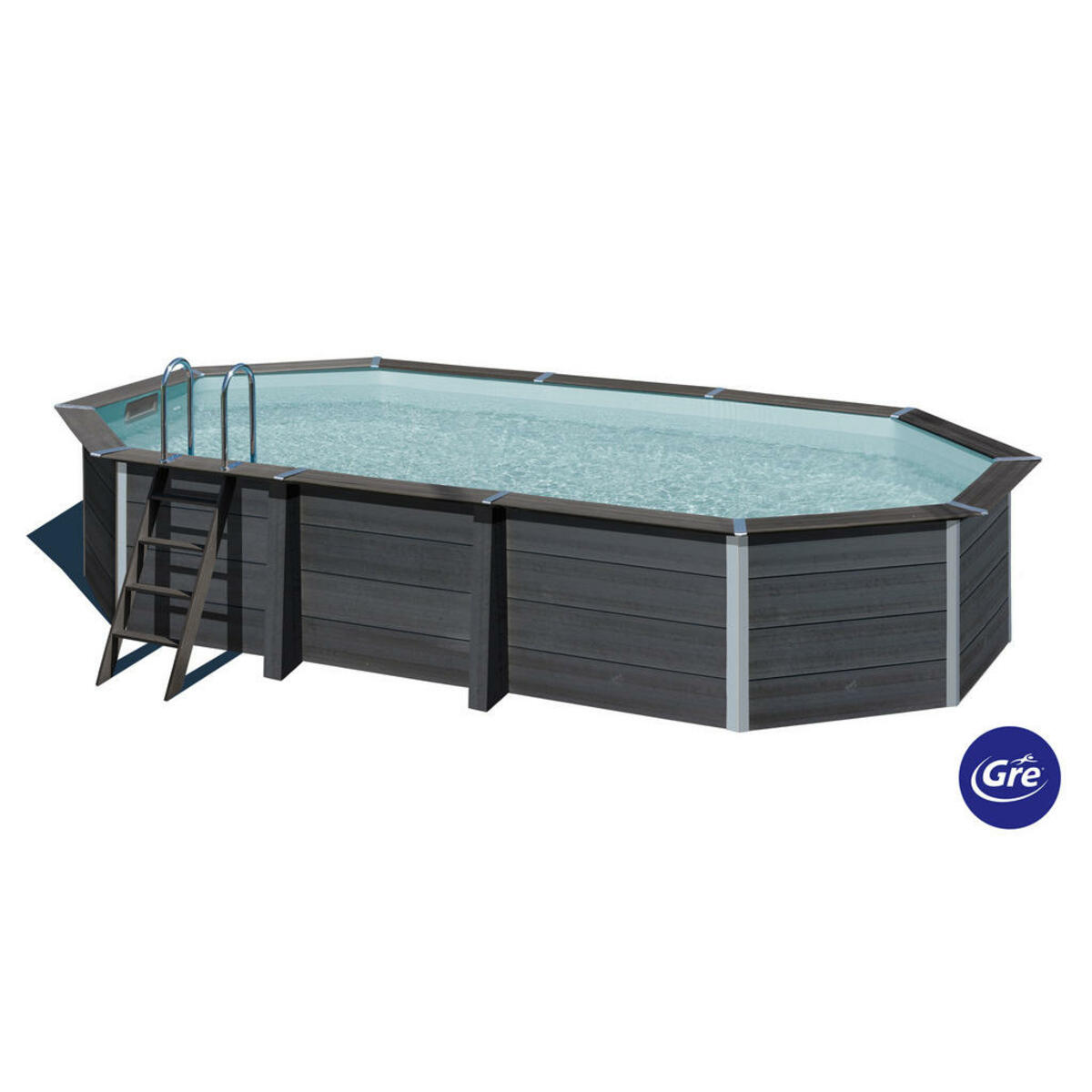 Bild 1 von Gre Pool-Set 2024, Grau, Holzwerkstoff, 386x124x664 cm, Freizeit, Pools und Wasserspaß, Pools, Aufstellpools