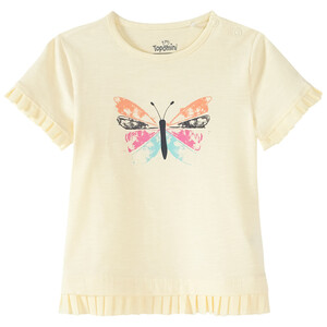 Mädchen T-Shirt mit Schmetterling-Print GELB