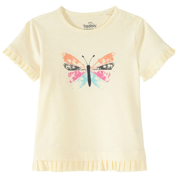 Bild 1 von Mädchen T-Shirt mit Schmetterling-Print GELB