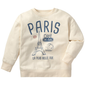 Mädchen Sweatshirt mit Paris-Motiv CREME