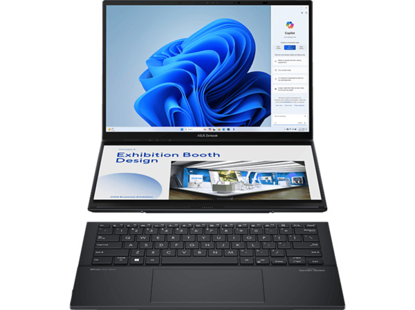 Bild 1 von ASUS Zenbook Duo UX8406MA-PZ323W, Convertible, mit 14 Zoll Display Touchscreen, Intel® Core™ Ultra 9 185H Prozessor, 16 GB RAM, 1 TB SSD, AMD Arc® GPU, Inkwell Gray, Windows 11 Home (64 Bit), Ink