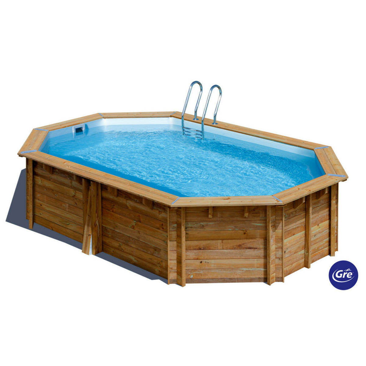 Bild 1 von Gre Pool-Set 2024, Kiefer, Holz, Kiefer, 395x136x620 cm, Freizeit, Pools und Wasserspaß, Pools, Aufstellpools