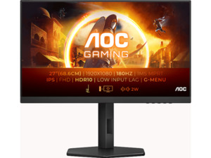 AOC 24G4X 23,8 Zoll Full-HD Gaming Monitor (1 ms Reaktionszeit, 180 Hz), Schwarz
