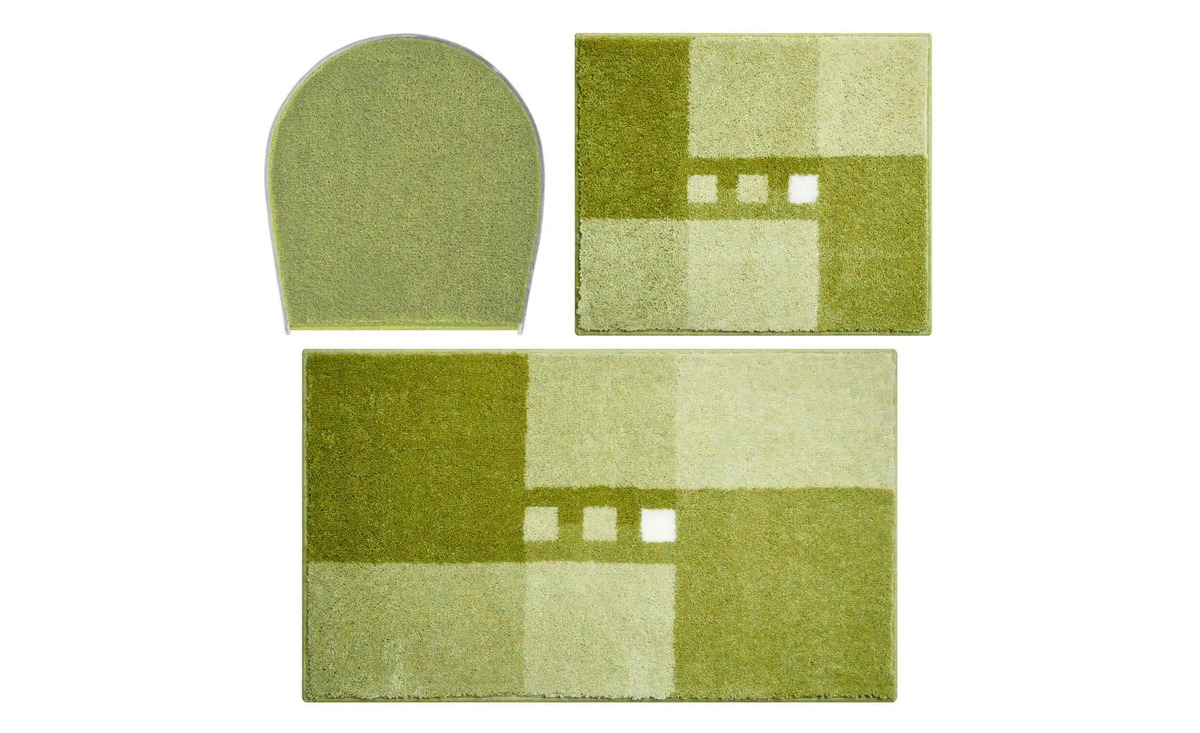 Bild 1 von Grund Badematten-Set ¦ grün ¦ Synthetik ¦ Maße (cm): B: 50 H: 1,8 Heimtextilien > Badtextilien - Sconto