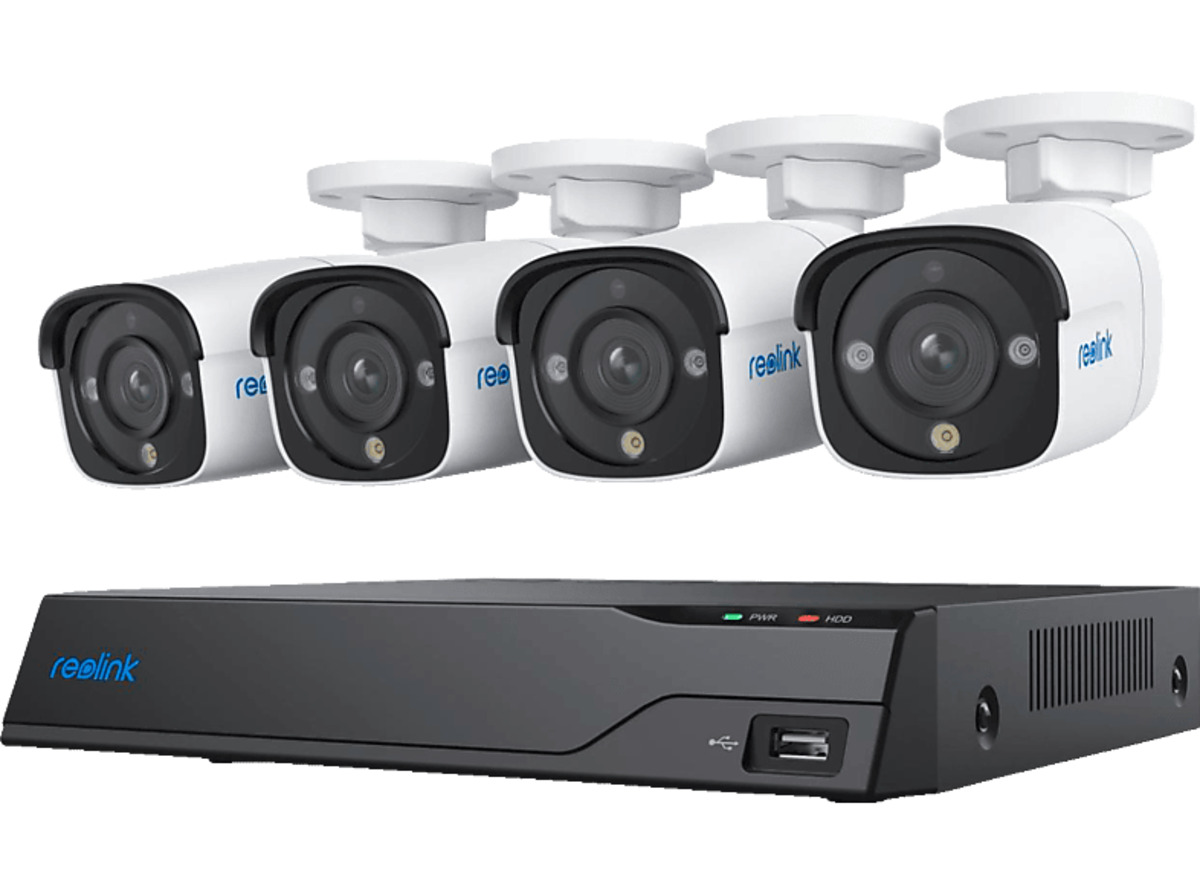 Bild 1 von REOLINK NVS8-8MB4 PoE System, Überwachungskamera, Weiß, Schwarz