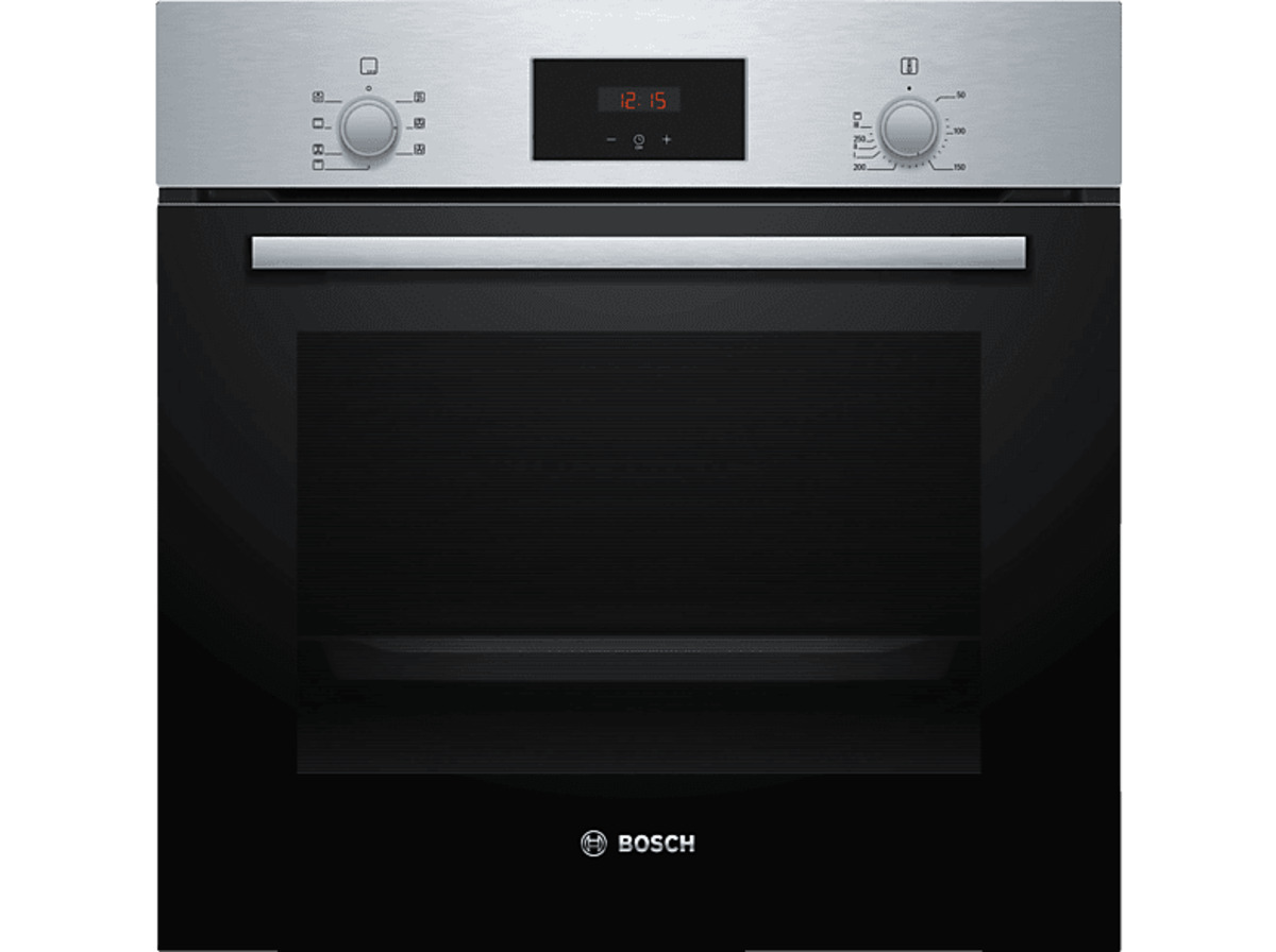 Bild 1 von BOSCH HBF133BR0, Einbaubackofen (Einbaugerät inkl. Rahmen, 66 l, 594 mm breit), Serie 2, Edelstahl