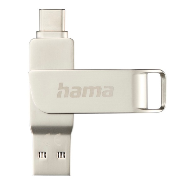 Bild 1 von Hama USB-Stick "C-Rotate Pro", USB-C 3.1/3.0, 64GB, 70 MB/s, Silber