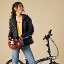 Bild 1 von Regenjacke Fahrrad City 500 Damen Sichtbarkeit PSA-zertifiziert schwarz