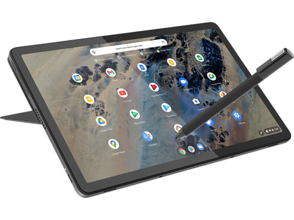 Bild 1 von LENOVO IdeaPad Duet 3, inkl. Lenovo USI Pen 2, 2-in-1 Chromebook, mit 11 Zoll Display, Qualcomm -,7c Prozessor, 4 GB RAM, 128 eMMC, Adreno™ Onboard Graphics, Storm Grey, Google Chrome OS, Storm Gre