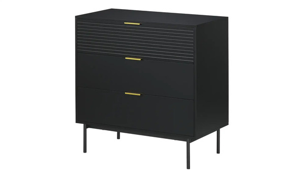 Bild 1 von Kommode  Nazon ¦ schwarz ¦ Maße (cm): B: 80 H: 80 T: 40 Kommoden & Sideboards > Kommoden - Sconto