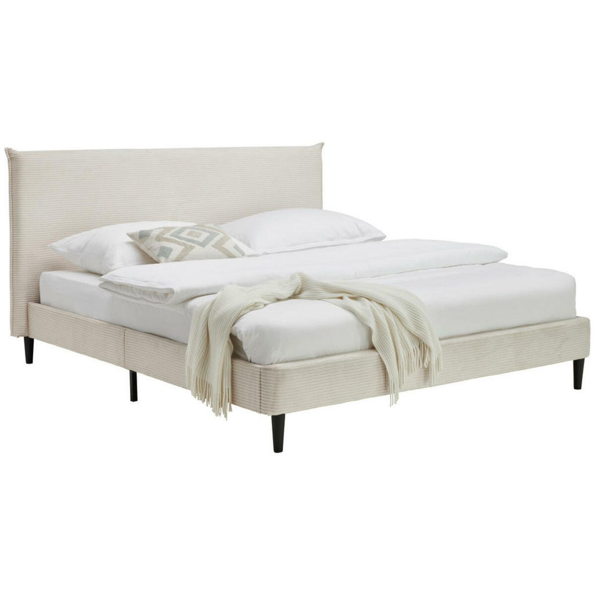 Bild 1 von Livetastic Polsterbett, Weiß, Holz, Kiefer, vollmassiv, Sperrholz,vollmassiv, 180x200 cm, Bsci, Schlafzimmer, Betten, Polsterbetten