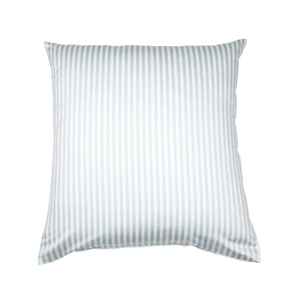 Bild 1 von Janine Kissenhülle Giorgio, Weiß, Hellgrün, Textil, Streifen, 80x80 cm, Textiles Vertrauen - Oeko-Tex®, Wendekissen, Wohntextilien, Kissen, Kissenbezüge