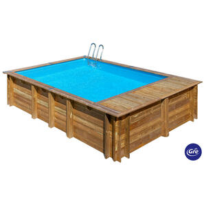 Gre Pool-Set 2024, Kiefer, Holz, Kiefer, 420x136x620 cm, Freizeit, Pools und Wasserspaß, Pools, Aufstellpools