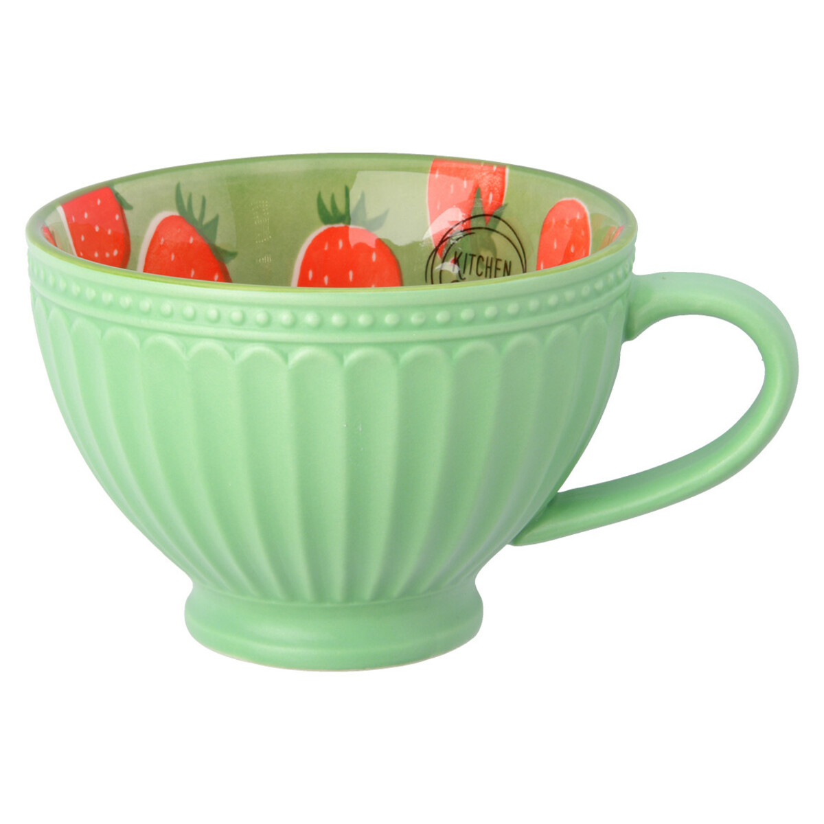 Bild 1 von Tasse im Erdbeerdesign GRÜN / ROT