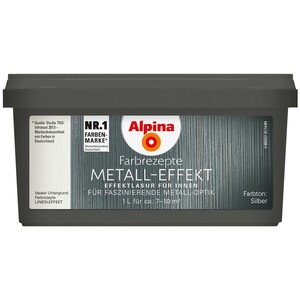 Alpina Farbrezepte Metall-Effekt Silber 1 l