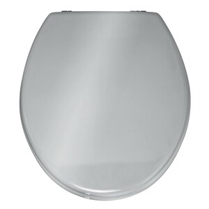 Wenko WC-Sitz Prima MDF/Edelstahl Silber