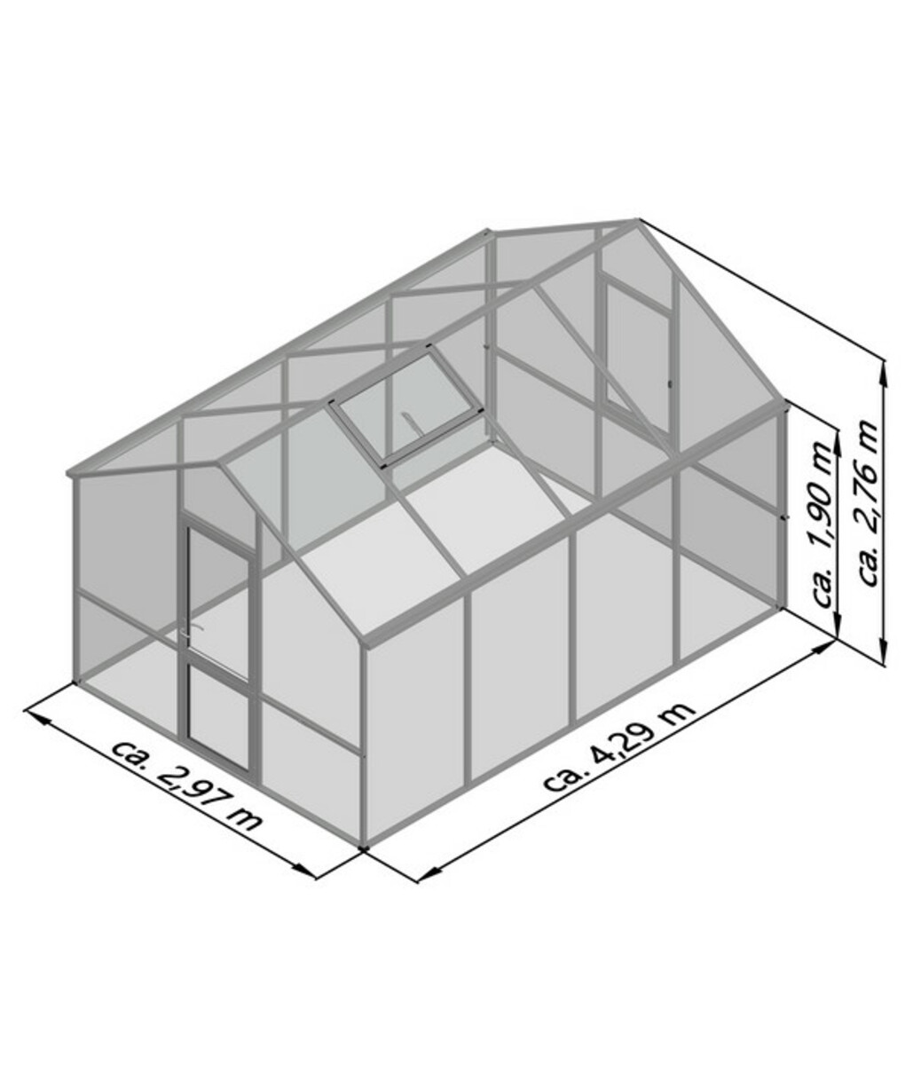 Bild 3 von KGT Gewächshaus Dahlie IV, ca. B297/H276/T429 cm