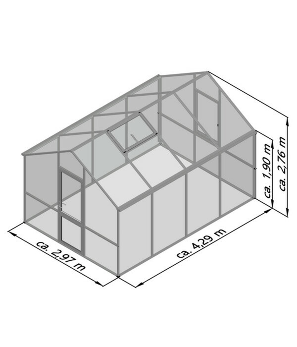 Bild 3 von KGT Gewächshaus Dahlie IV, ca. B297/H276/T429 cm