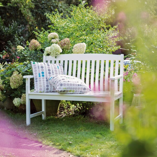 Bild 1 von Gartenbank Glendale 2-Sitzer Weiß FSC® 93 cm x 120 cm x 60 cm