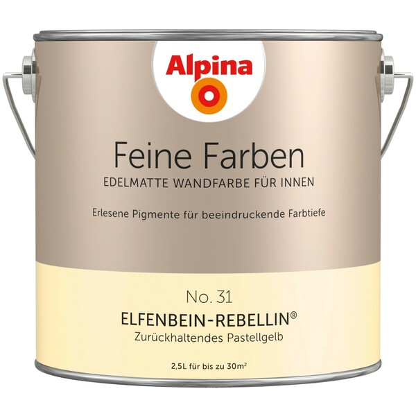 Bild 1 von Alpina Feine Farben No. 31 Elfenbein-Rebellin edelmatt 2,5 l