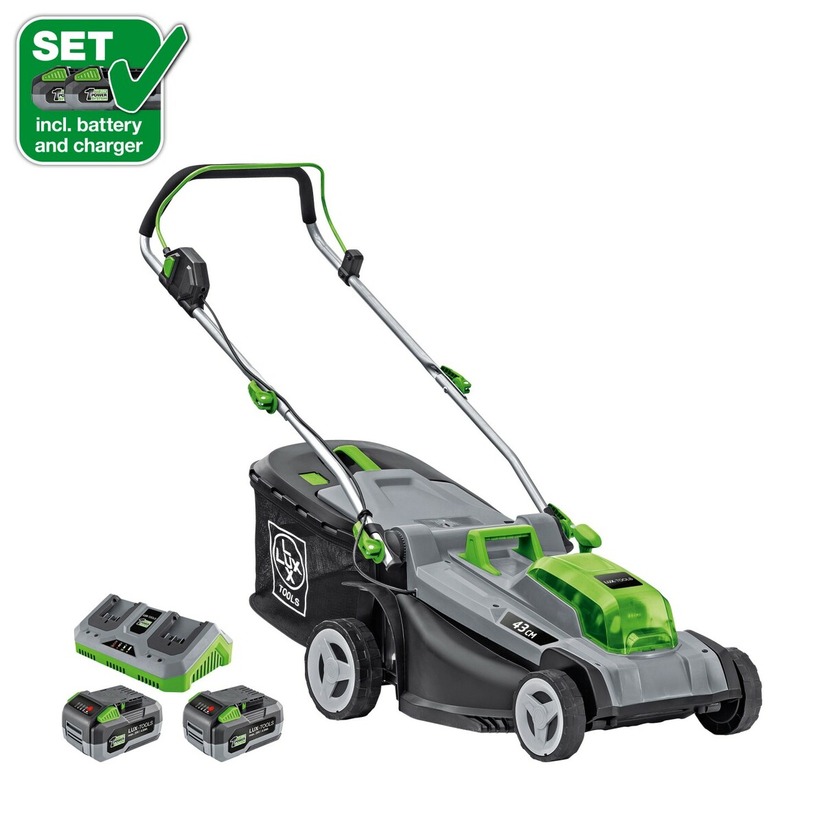 LUX AkkuRasenmäherSet 1 PowerSystem ARM2x20/43 von OBI für 269,99