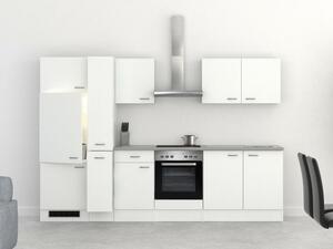 Küchenblock in Weiss inkl. Geräte und Spüle 'Eico'