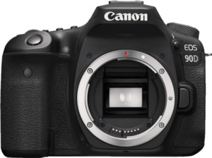 CANON EOS 90D Gehäuse Spiegelreflexkamera, 32.5 Megapixel, 4K, Full-HD, HD, Touchscreen Display, WLAN, Schwarz